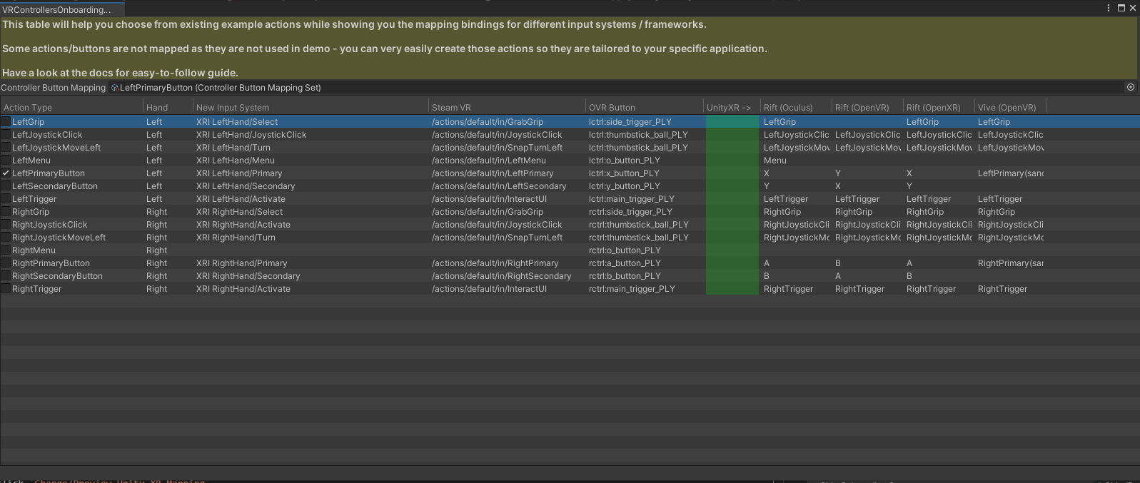 Button Mappings Preview