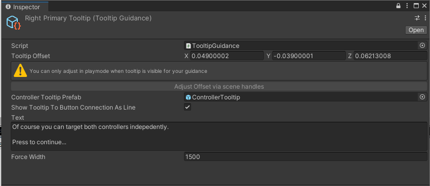 Tooltip Guidance - Setup